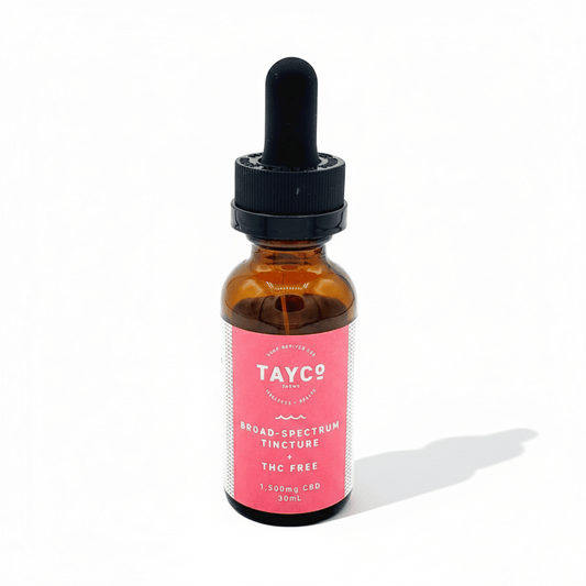 Tayco Farms broad spectrum CBD tincture 1500mg bottle