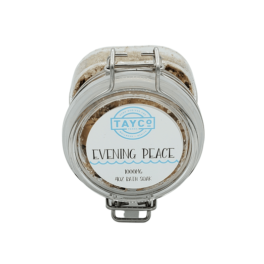 Tayco Farms Evening Peace 1000mg jar, lid view