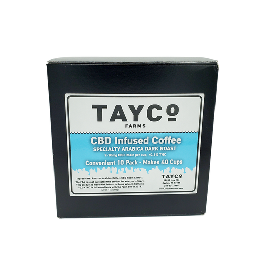 CBD Infuse Coffee - Dark Roast Pouch Box (10 ct)