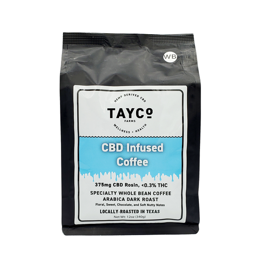 CBD Infused Coffee - Dark Roast (12oz Whole Bean)