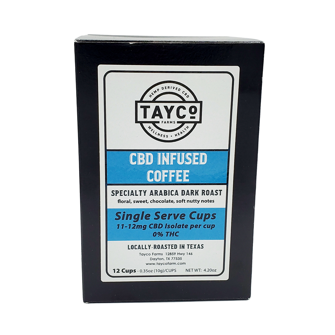 CBD Infuse Coffee - Dark Roast (12 Kcups per Box)