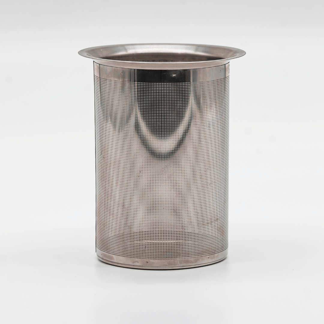 CannaFuse metal mesh infusion strainer on white