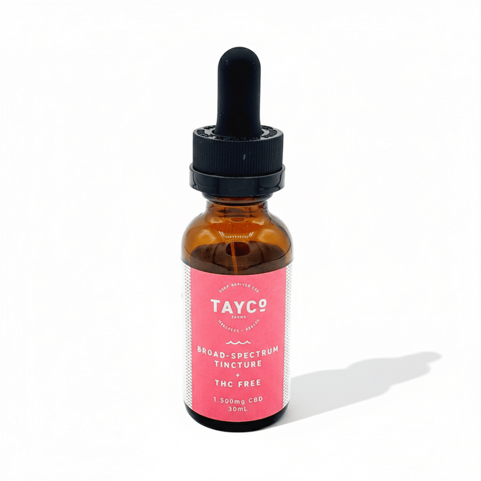 Tayco Farms broad spectrum CBD tincture 1500mg bottle