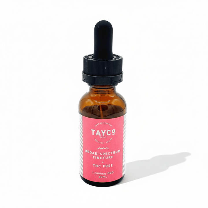 Tayco Farms broad spectrum CBD tincture 1500mg bottle