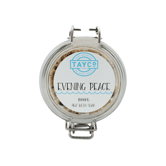 Tayco Farms Evening Peace 1000mg jar, top label