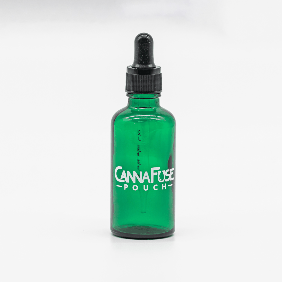 Green CannaFuse dropper bottle on white
