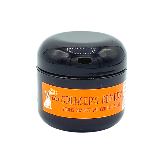Tayco Farms Spencer's Remedy 250mg topical jar, front label