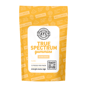 Tayco Farms True Spectrum gummies twelve piece pouch