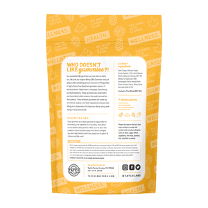 Tayco Farms True Spectrum gummy pouch, back label